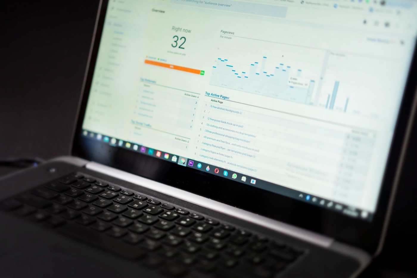 Software-Oberfläche mit Kennzahlen auf einem Bildschirm