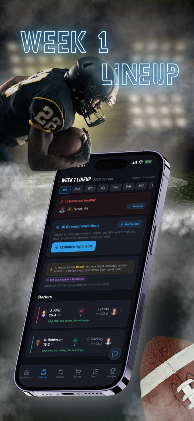 Week 1 lineup – starters with matchup insights
